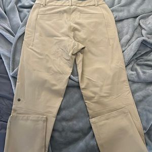 LULULEMON men’s work career athletic pants 32 tan khaki